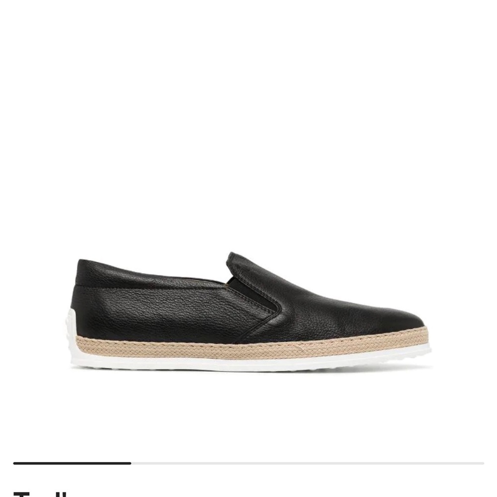 Tods leather espadrille 8 1/2